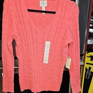 St. John's Bay Coral V-Neck Sweater